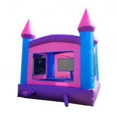 Pogo Pink Crossover Kids Jumper Inflatable Bounce House with Blower   